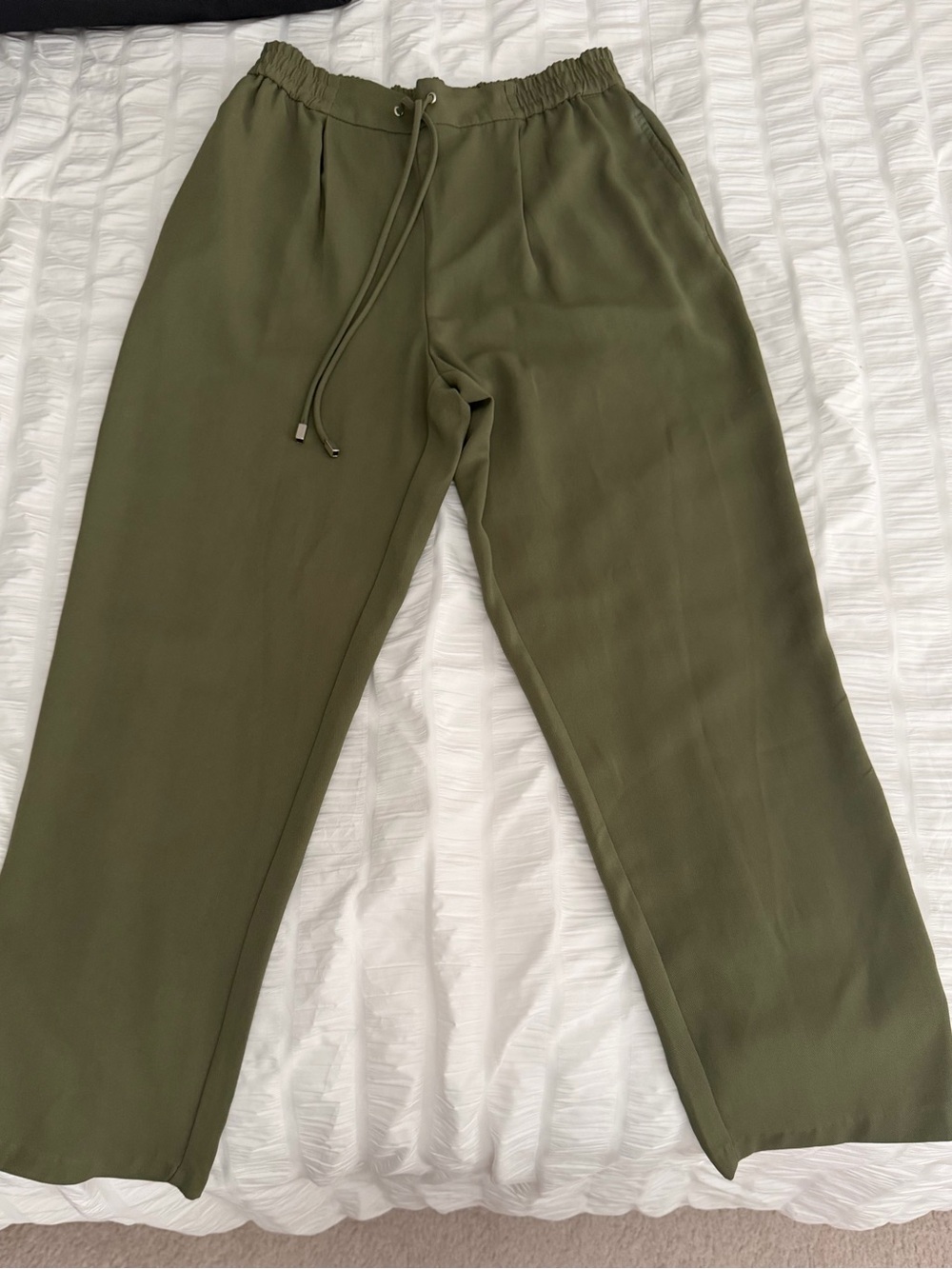 Women's Olive Drawstring Casual Pants